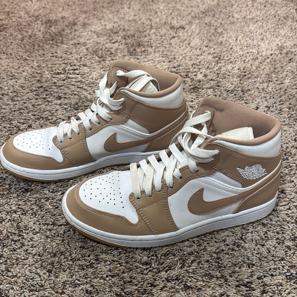 Tan Jordan high tops